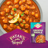Patak's chickpea masala hot curry pouch, UK version