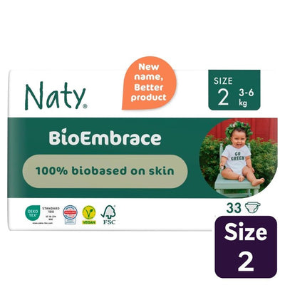 M&S Naty BioEmbrace Eco Friendly Disposable Nappies Size 2 (3-6kg)- Buy online at McGrocer