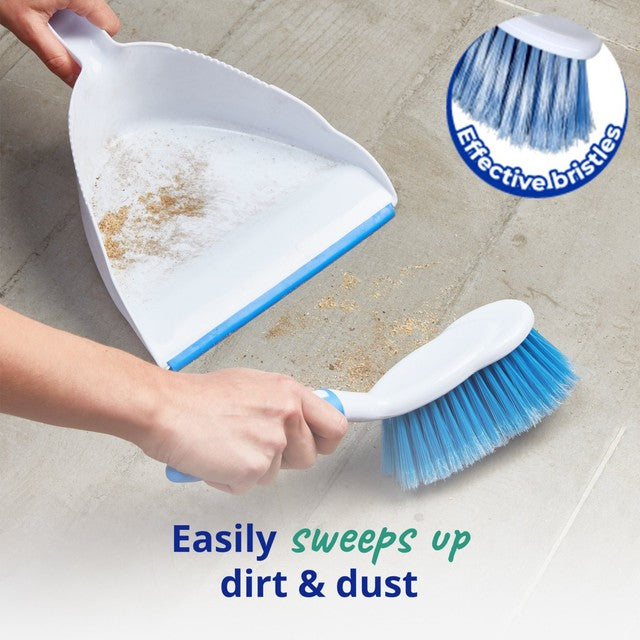 Spontex dustpan and brush cleaning set large - British product