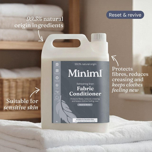 Miniml fabric conditioner Fresh Linen 5L, imported from the UK