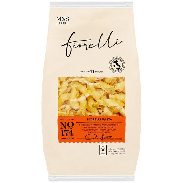 M&S Fiorelli dried pasta 500g, imported from the UK