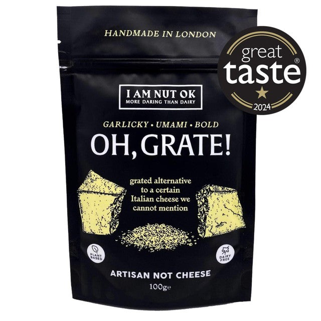 I Am Nut OK Oh, Grate! vegan parmesan alternative 100g, UK version