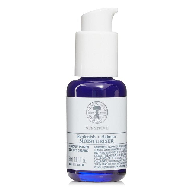 Neal's Yard Sensitive Replenish & Balance Moisturiser 50ml, imported from the UK