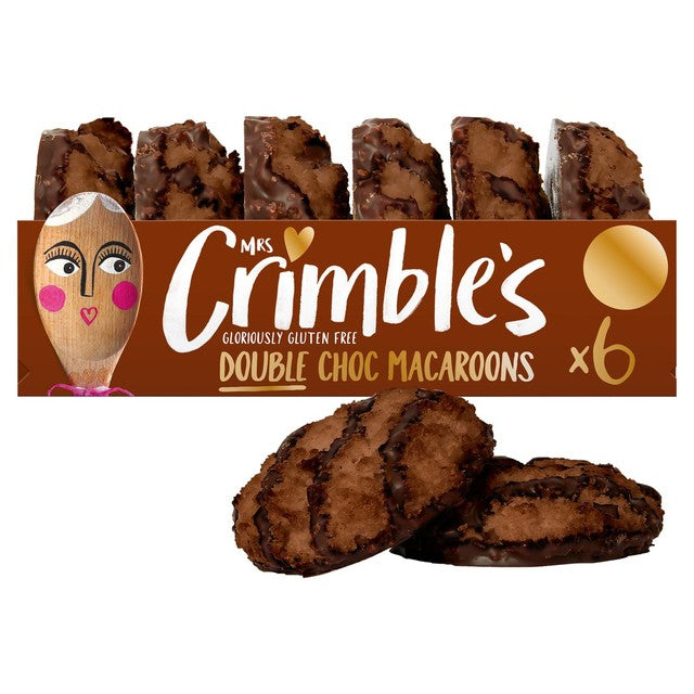 Mrs Crimble's Gluten Free Double Choc Macaroons 195g, imported from the UK