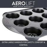 Prestige Aerolift Muffin Tin 12 Cup, imported from the UK