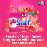 Surf Tropical Lily laundry detergent capsules 15 washes (British brand)