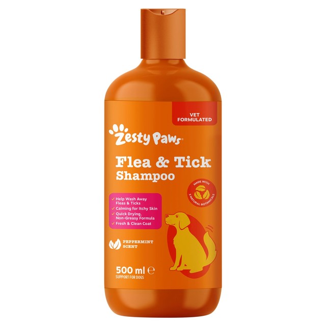 Zesty Paws flea and tick dog shampoo - British product