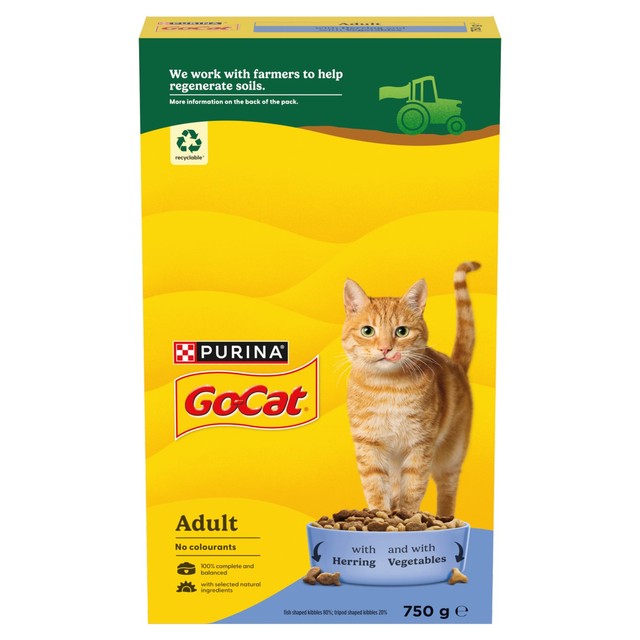 Go-Cat dry cat food herring with vegetables 750g, UK version