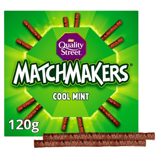 Quality Street Matchmakers Cool Mint chocolate sticks 120g, imported from the UK
