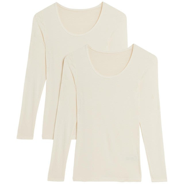 M&S Heatgen thermal tops cream 2-pack imported from UK