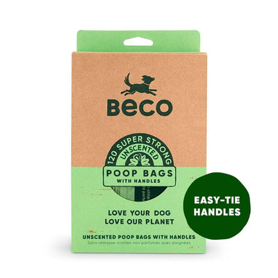 M&S Beco Pets Dog Poop Bags Unscented with Handles Extra Large Dog Waste Disposal- Buy online at McGrocer