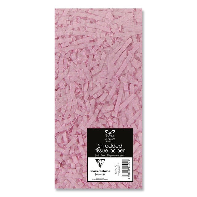 EUROWRAP pink shredded tissue paper 25g, imported from the UK