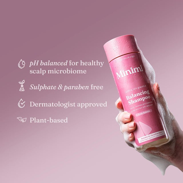 Miniml balancing shampoo uplifting pink grapefruit, UK version