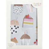 Caroline Gardner Rainbow Cupcakes wrapping paper 50cm x 70cm sheets - British product