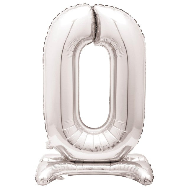 Unique Party silver foil number balloon 76cm, UK version