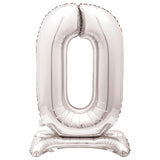 Unique Party silver foil number balloon 76cm, UK version