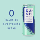 dash cucumber and mint sparkling water 12 x 330ml cans - British product