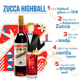 Zucca Rabarbaro herbal liqueur 70cl, imported from the UK