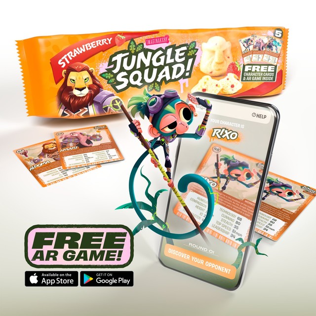 Jungle Squad strawberry cake bars 5 pack - British product