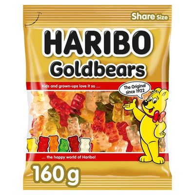 Haribo Goldbears Fruit Flavour Jelly Sweets Sharing Bag 160g