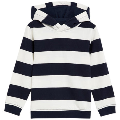 M&S Jungen Kapuzenpullover aus reiner Baumwolle mit Streifen, 5-6 Jahre