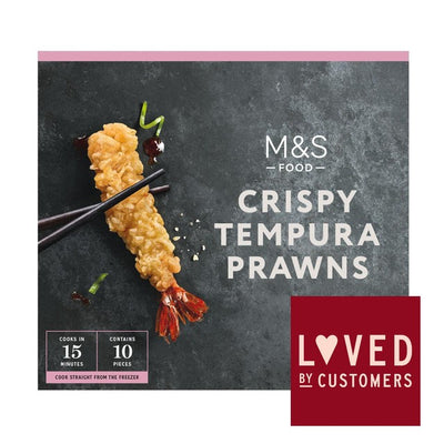 M&S 10 crevettes tigrées Tempura M&S Snack surgelé 180g- Acheter en ligne sur McGrocer