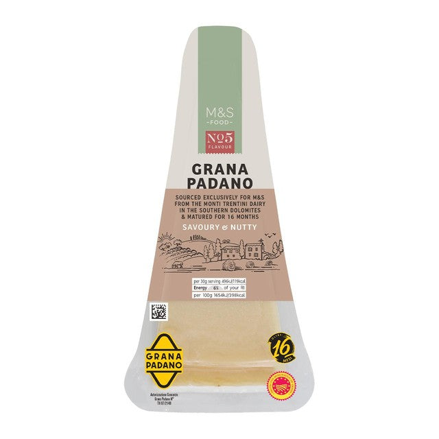 M&S Grana Padano cheese 200g, imported from the UK