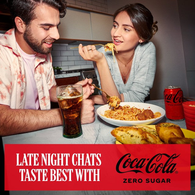 Coca-Cola Zero Sugar sugar-free cola 4 x 330ml cans - British product