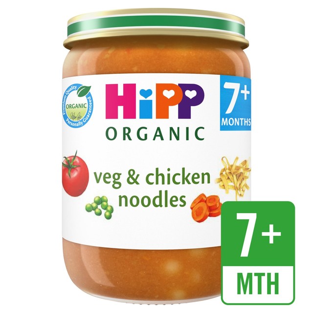 HiPP Organic veg and chicken noodles baby food 190g, UK version
