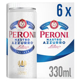 Peroni lager beer in 6x330ml cans, imported from the UK