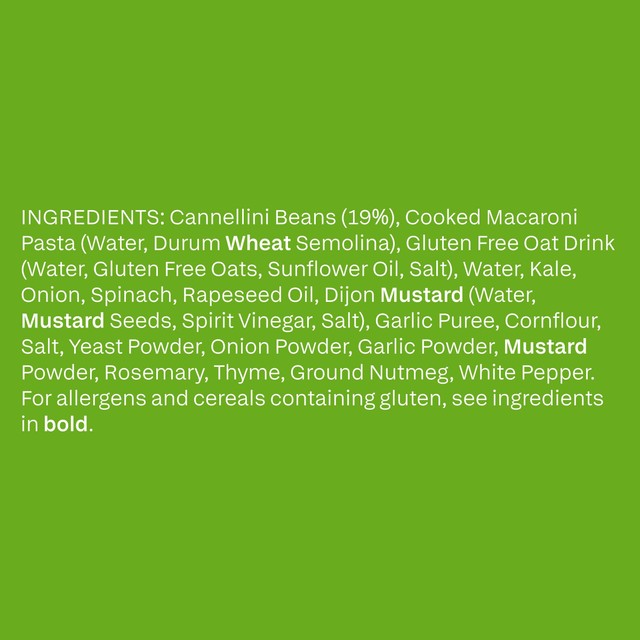 Plants Cannellini Bean Mac & Greens frozen ready meal 300g - British product