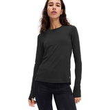 M&S Womens Goodmove Scoop Neck Fitted Gym Top, 8, Black