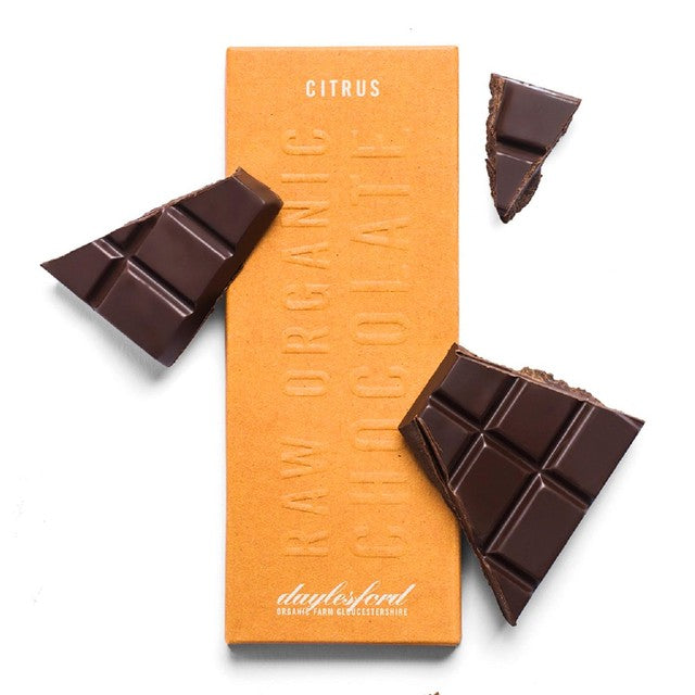 Daylesford Organic Raw Chocolate Bar Orange & Tangerine 50g - British product
