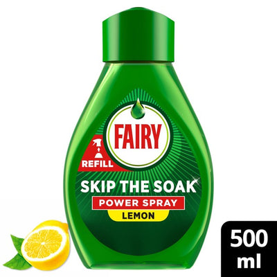 M&S Fairy Skip the Soak Power Spray Lemon Dishwasher Cleaner Spray 500ml- Buy online at McGrocer