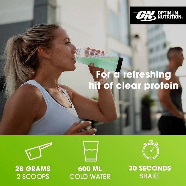 Optimum Nutrition plant protein powder lime sorbet 280g, imported from the UK