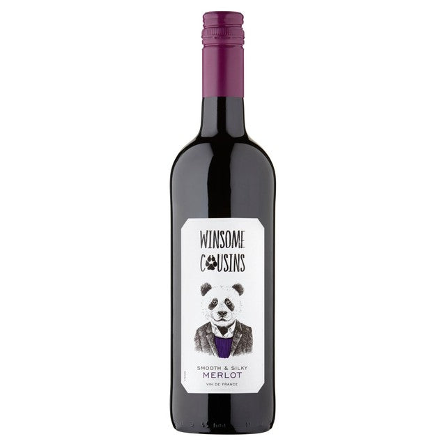 Winsome cousins Merlot 75cl bottle (British brand)
