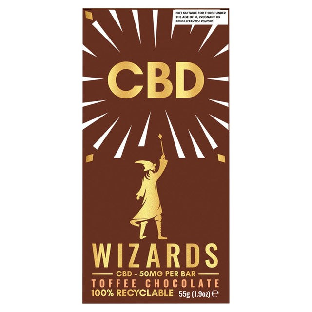 The Wizards Magic CBD toffee chocolate bar 55g (British brand)