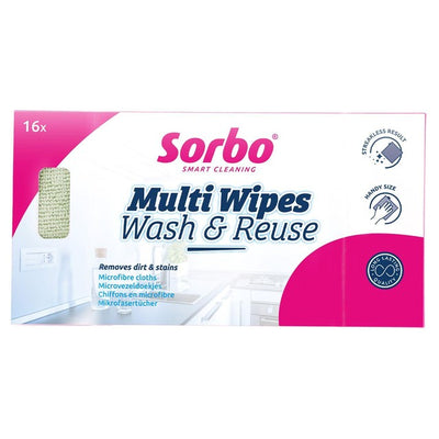 M&S Sorbo Multi Wipes Wash and Reuse Reusable Household Wipes 16 pcs- Buy online at McGrocer