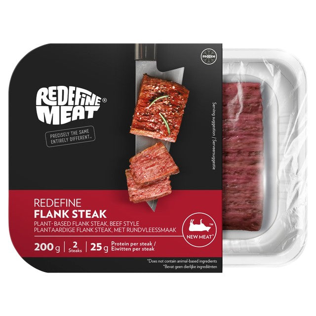 REDEFINE MEAT plant-based flank steak 2 x 100g, imported from the UK