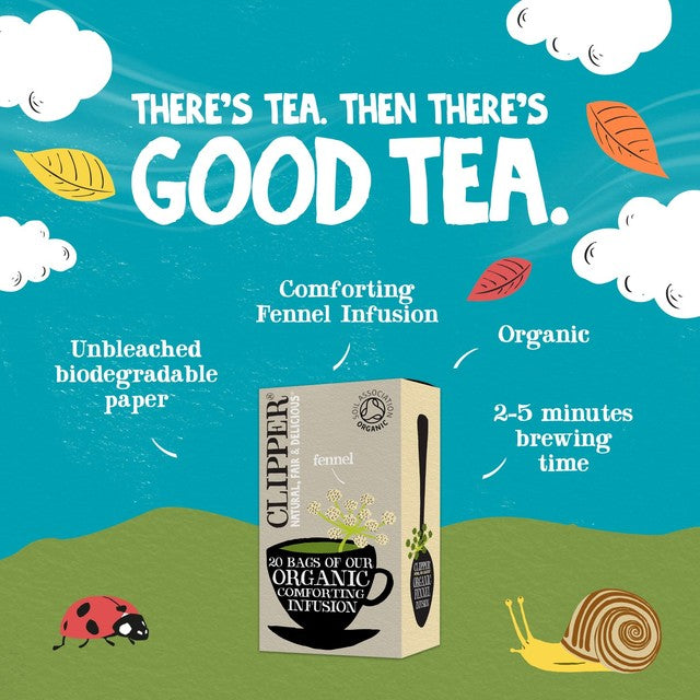 Clipper organic fennel tea bags 20 pack - British product