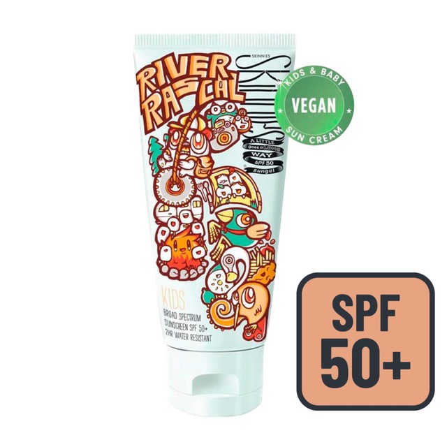 Skinnies kids vegan SPF 50 sunscreen 100ml (British brand)