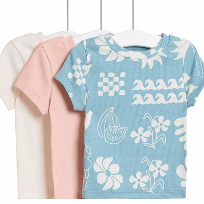 M&S M&S Surf Club Multi Children's Cotton T-Shirts 6-7 Years- Buy online at McGrocer