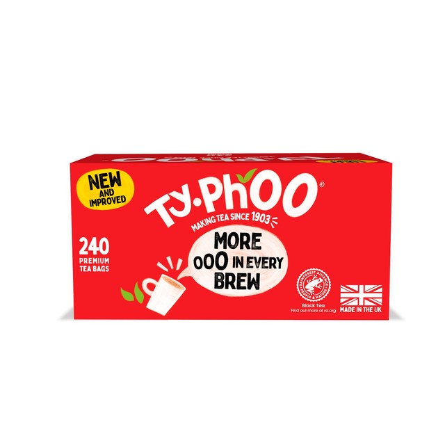 Typhoo black tea bags 240 count (British brand)