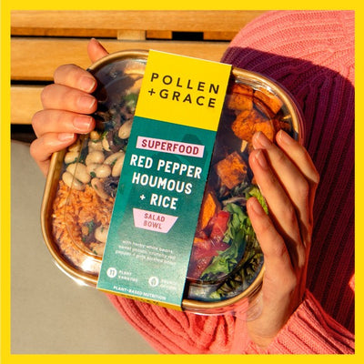 Pollen + Grace Superfood Rød Pepper Hummus og Ris Salatbolle 275g