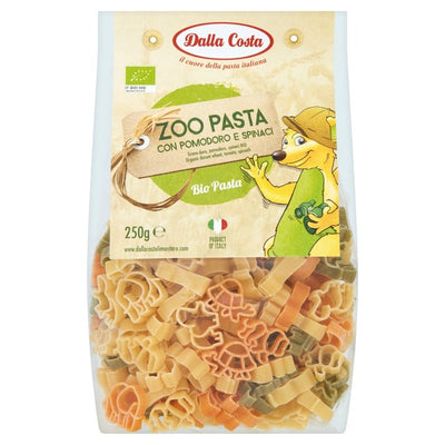 M&S Della Costa Tri-Colour Organic Zoo Pasta Tomato and Spinach Pasta 250g- Buy online at McGrocer