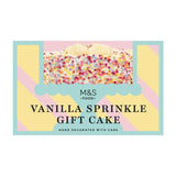 M&S Vanilla Sprinkle Gift Cake 285g, imported from the UK