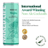 Naked Life Mojito Spritz non-alcoholic cocktail 4 x 250ml, imported from the UK