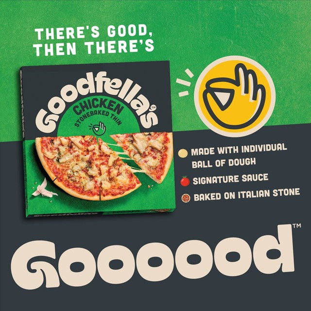 Goodfella's Stonebaked Thin Chicken Pizza 365g, UK version