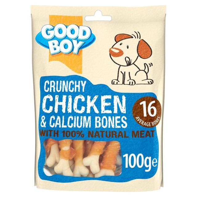 Good Boy Crunchy Chicken & Calcium Bones dog treats 100g, UK version
