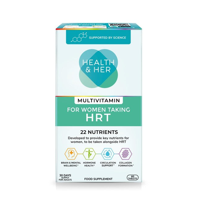 Health & Her multivitamin for women taking HRT, UK version